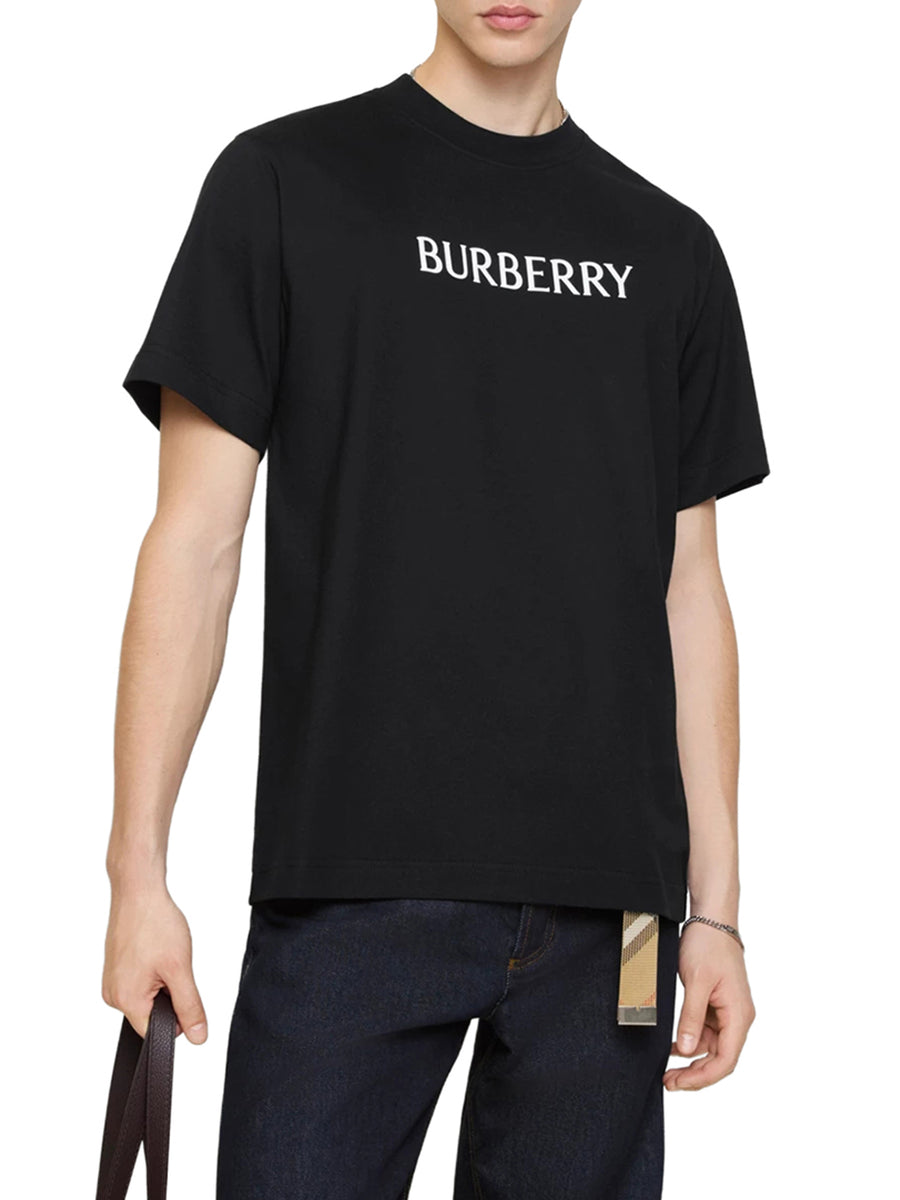 COTTON T-SHIRT WITH PRINTED BURBERRY LOGO – Suit Negozi Row