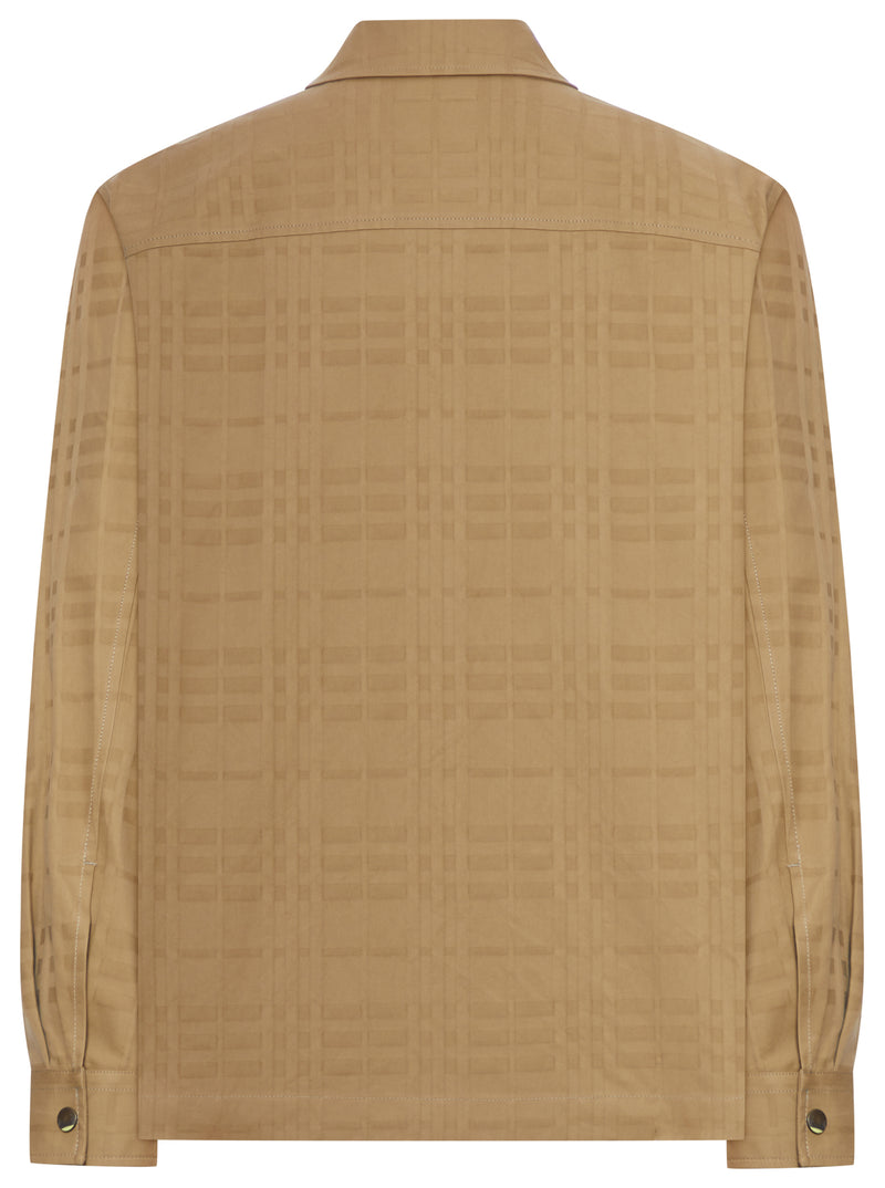 CHECK COTTON ZIP-UP SHIRT