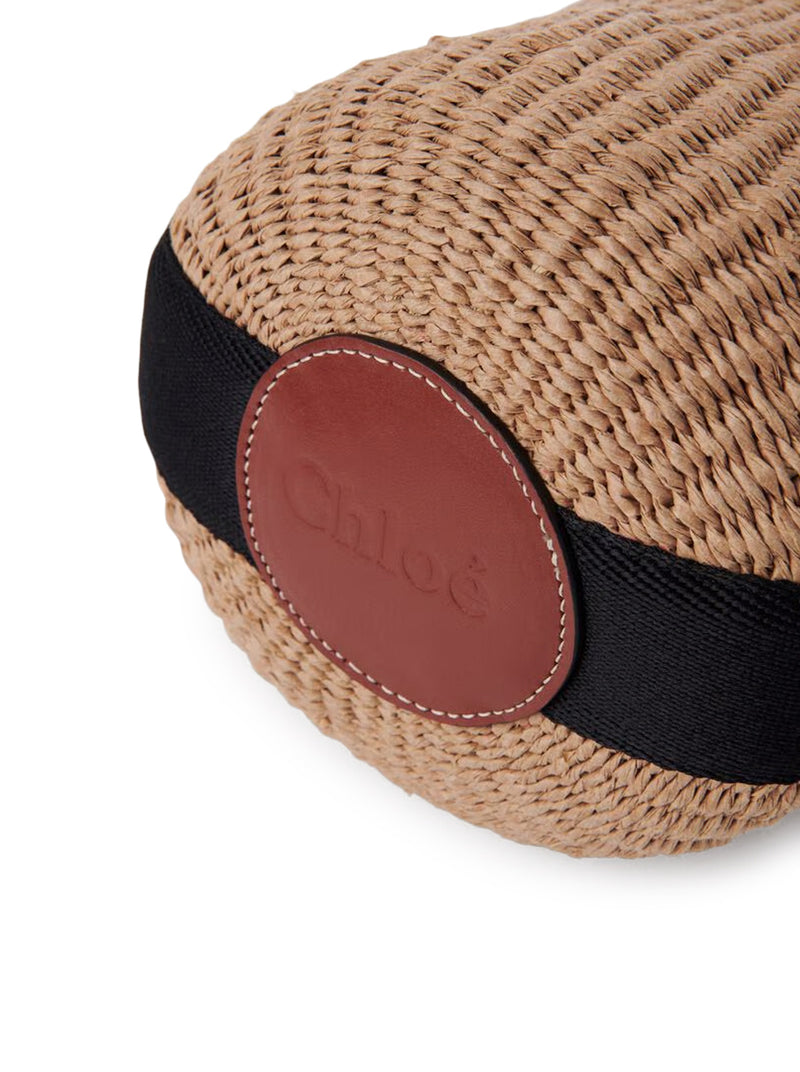 WOODY SMALL BASKET BAG IN NATURAL FIBERS