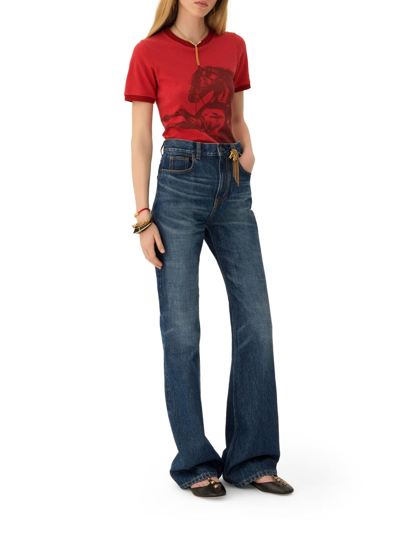 HIGH WAIST CAPSULE HORSE JEANS IN DENIM