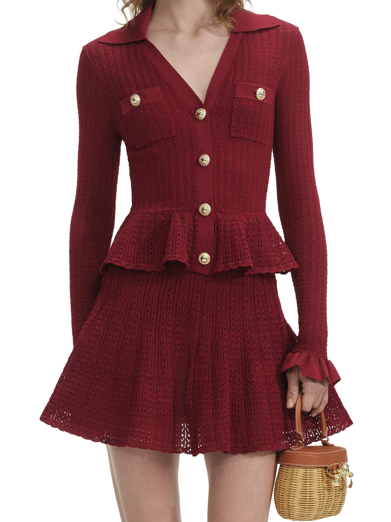 QUILTED KNIT MINI DRESS
