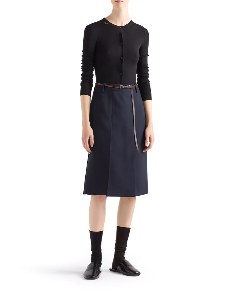 RIBBED WOOL CARDIGAN