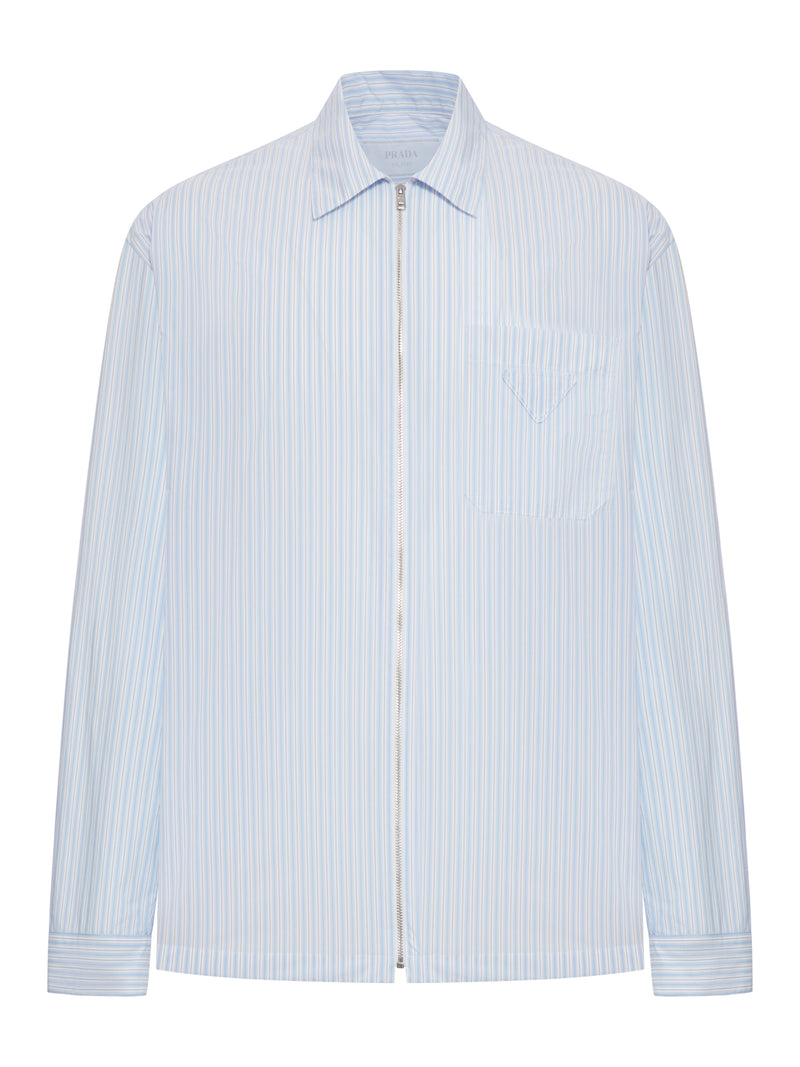 TECHNICAL FABRIC SHIRT WITH STRIPED PATTERN