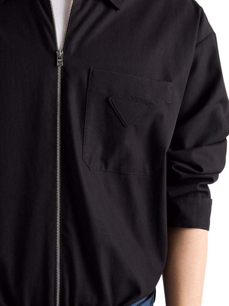 COTTON OVERSHIRT WITH ZIP