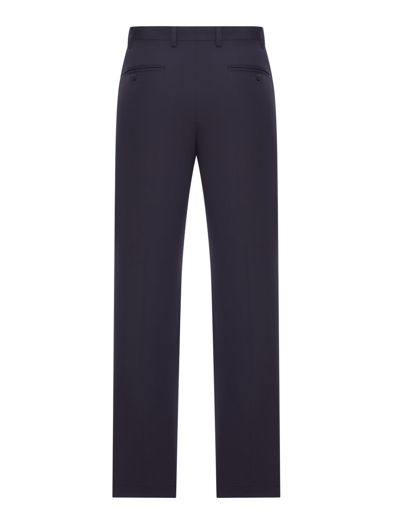 TAILORED COTTON POPLIN TROUSERS