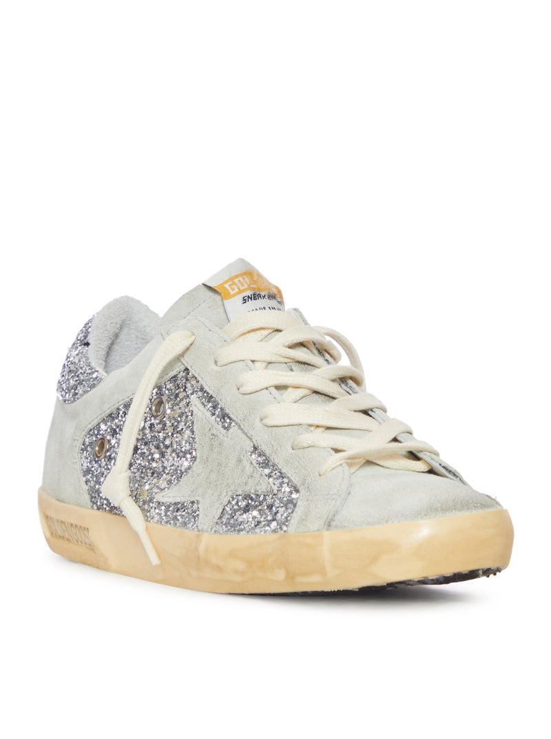 SUPER-STAR IN SUEDE WITH GLITTER DETAIL