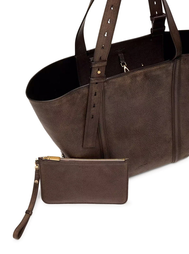 24/7 EAST WEST BAG IN DISTRESSED LEATHER