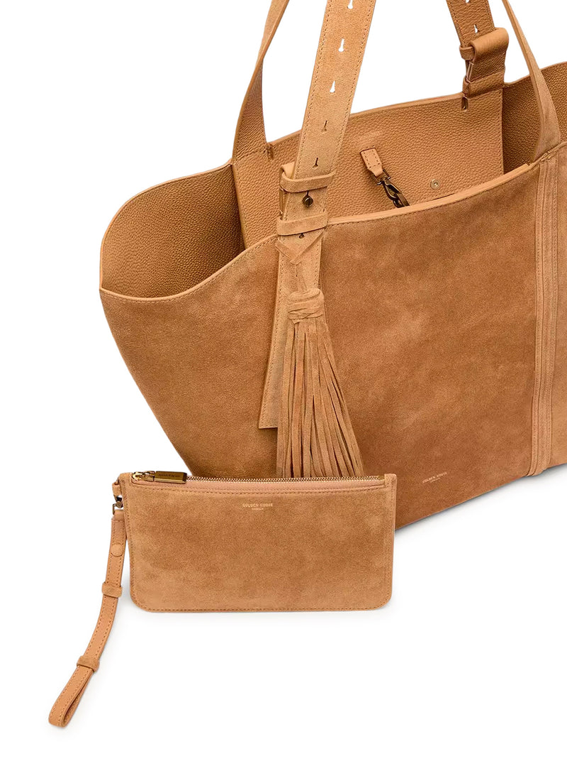24/7 EAST WEST BAG IN SUEDE WITH FRINGES