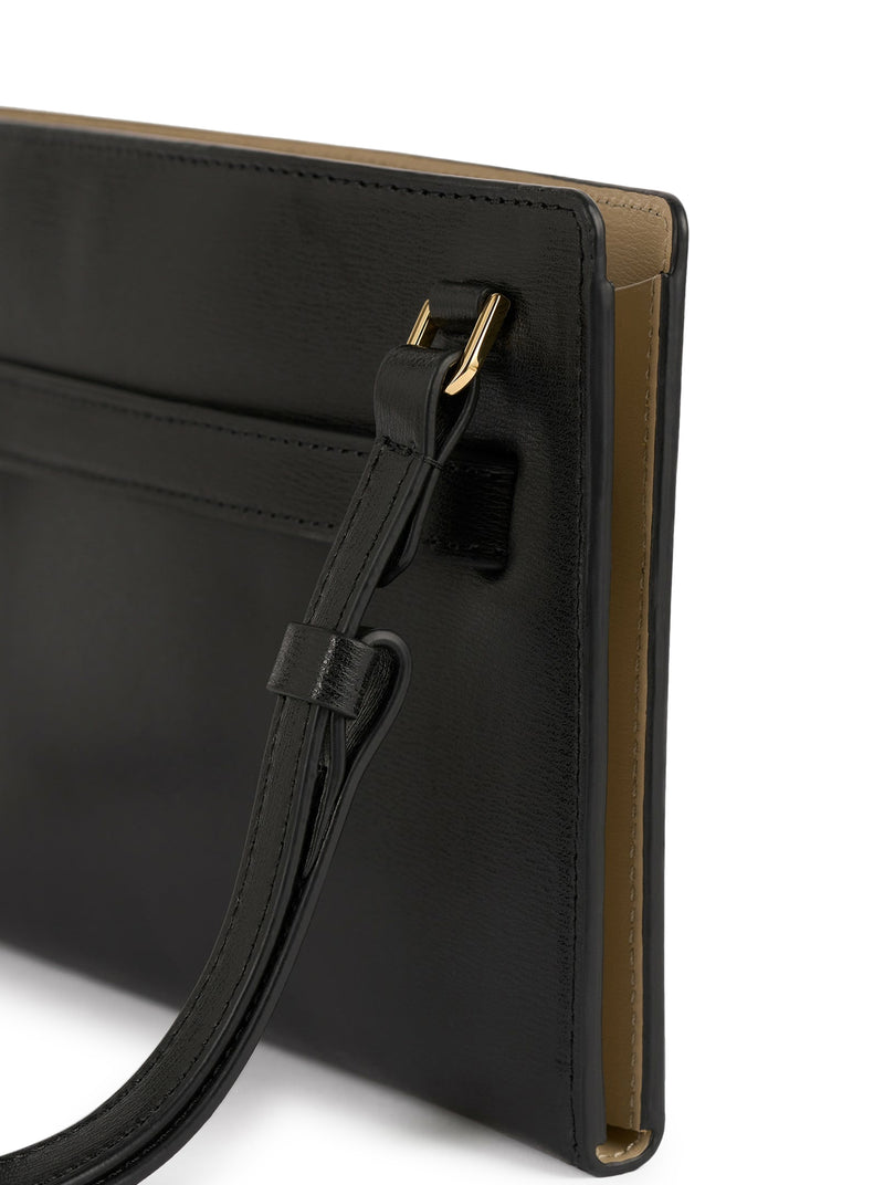 LEATHER SHOULDER BAG WITH BELT