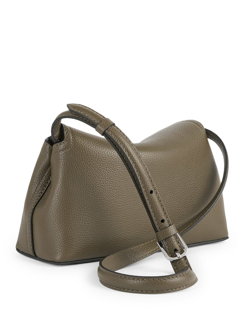 T-LOCK HAMMERED LEATHER CLUTCH