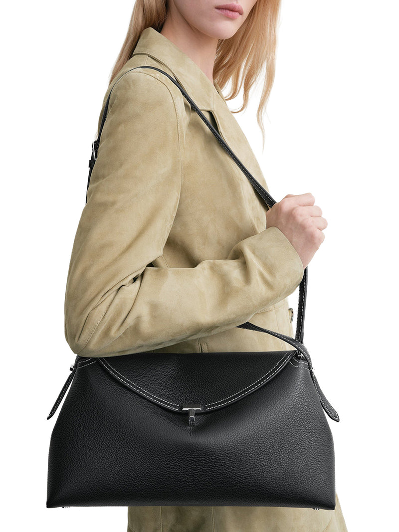 T-LOCK BAG IN EMBOSSED LEATHER