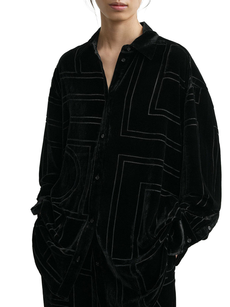 OVERSIZED DEVORÉ SHIRT