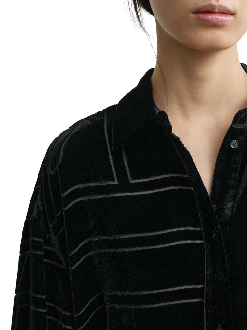 OVERSIZED DEVORÉ SHIRT