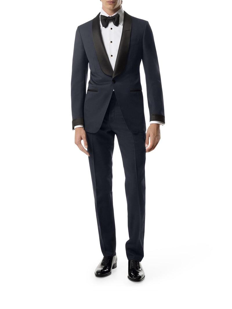 O`CONNOR WOOL AND SILK TWILL EVENING DRESS