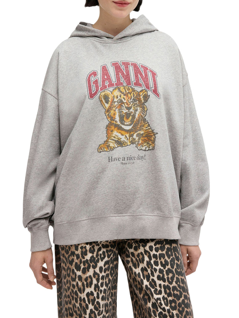 COTTON HOODIE WITH PRINT