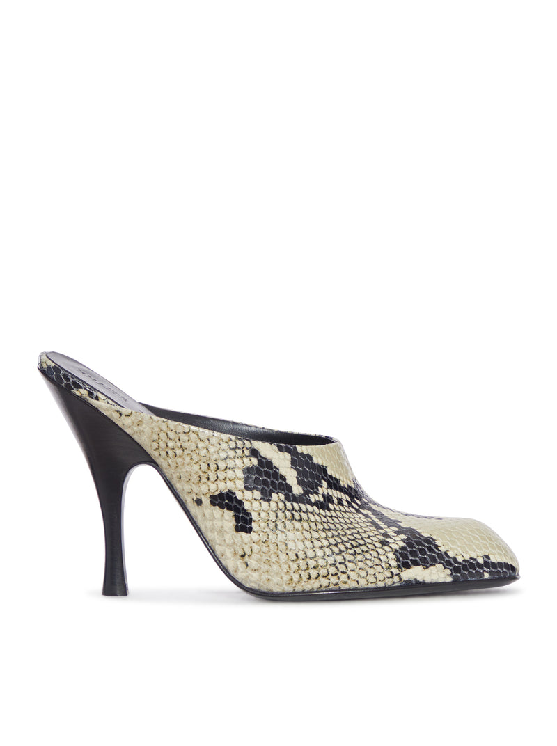 SNAKESKIN PRINT MULE