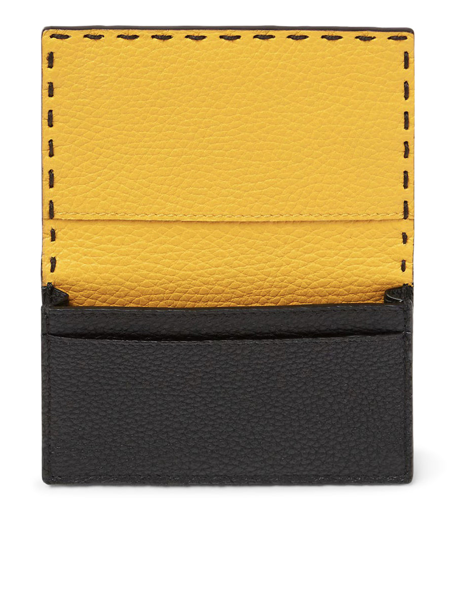FENDI カードケース　ブラック/イエロー 目デザイン SADDLERY CARD HOLDER – Suit Negozi Row