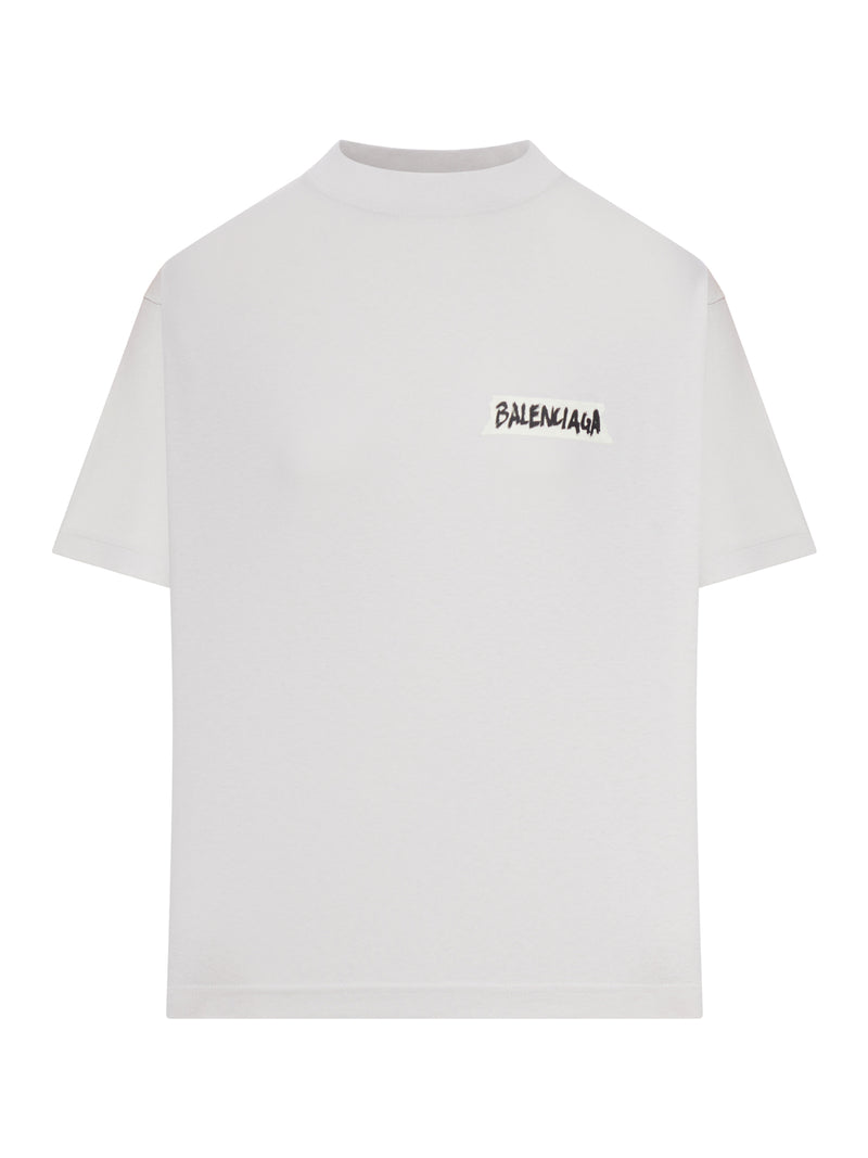 WOMEN`S MEDIUM FIT MASKING TAPE T-SHIRT