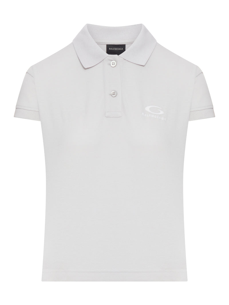 COTTON PIQUE POLO SHIRT WITH SPORT ICON LOGO
