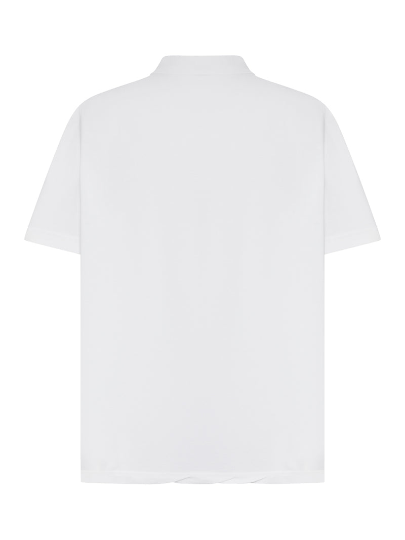 COTTON PIQUE POLO SHIRT WITH SPORT ICON LOGO