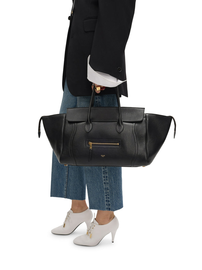 MEDIUM LUGGAGE BAG IN SOFT GLOSSY LAMBSKIN