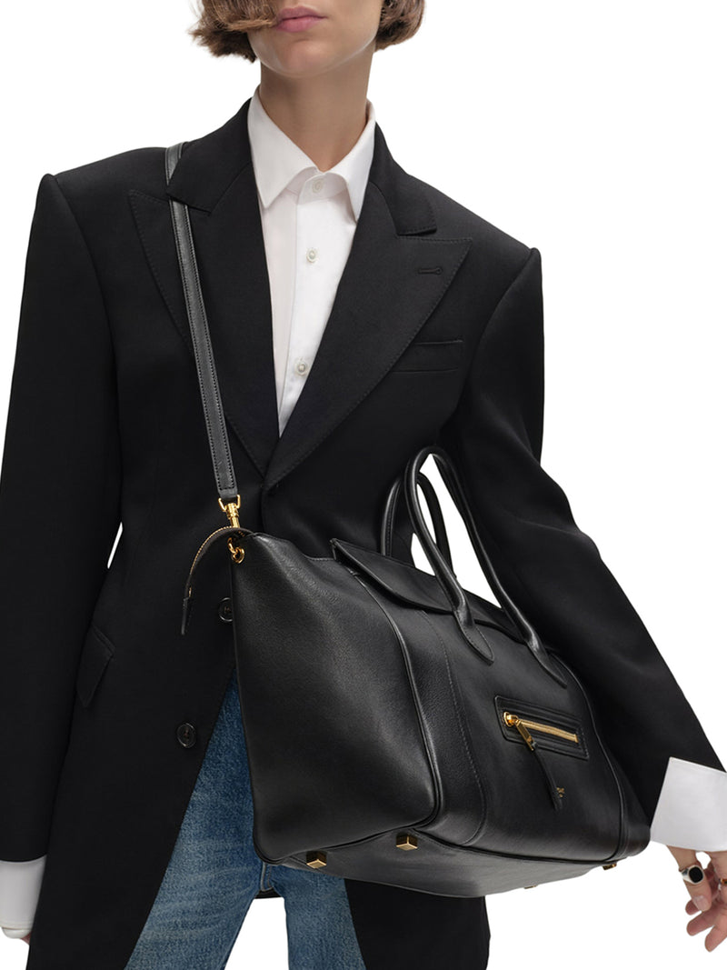 MEDIUM LUGGAGE BAG IN SOFT GLOSSY LAMBSKIN