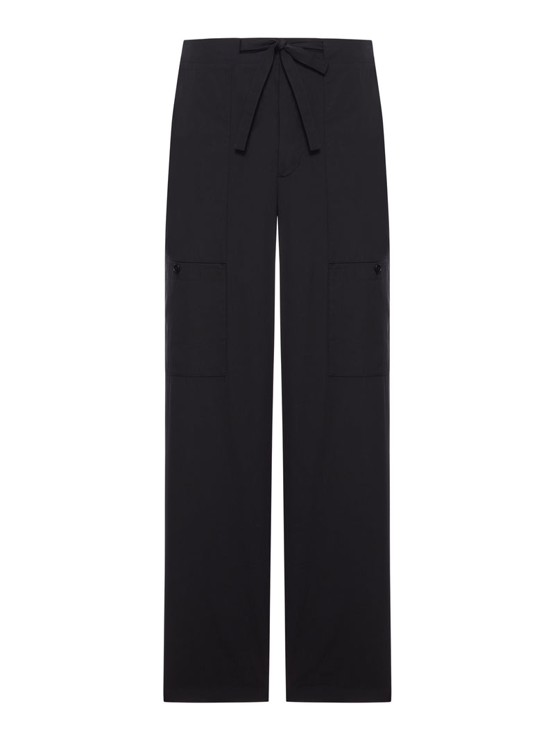COTTON POPLIN CARGO PANTS