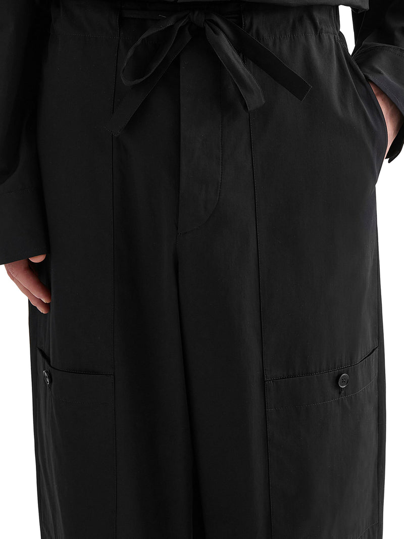 COTTON POPLIN CARGO PANTS