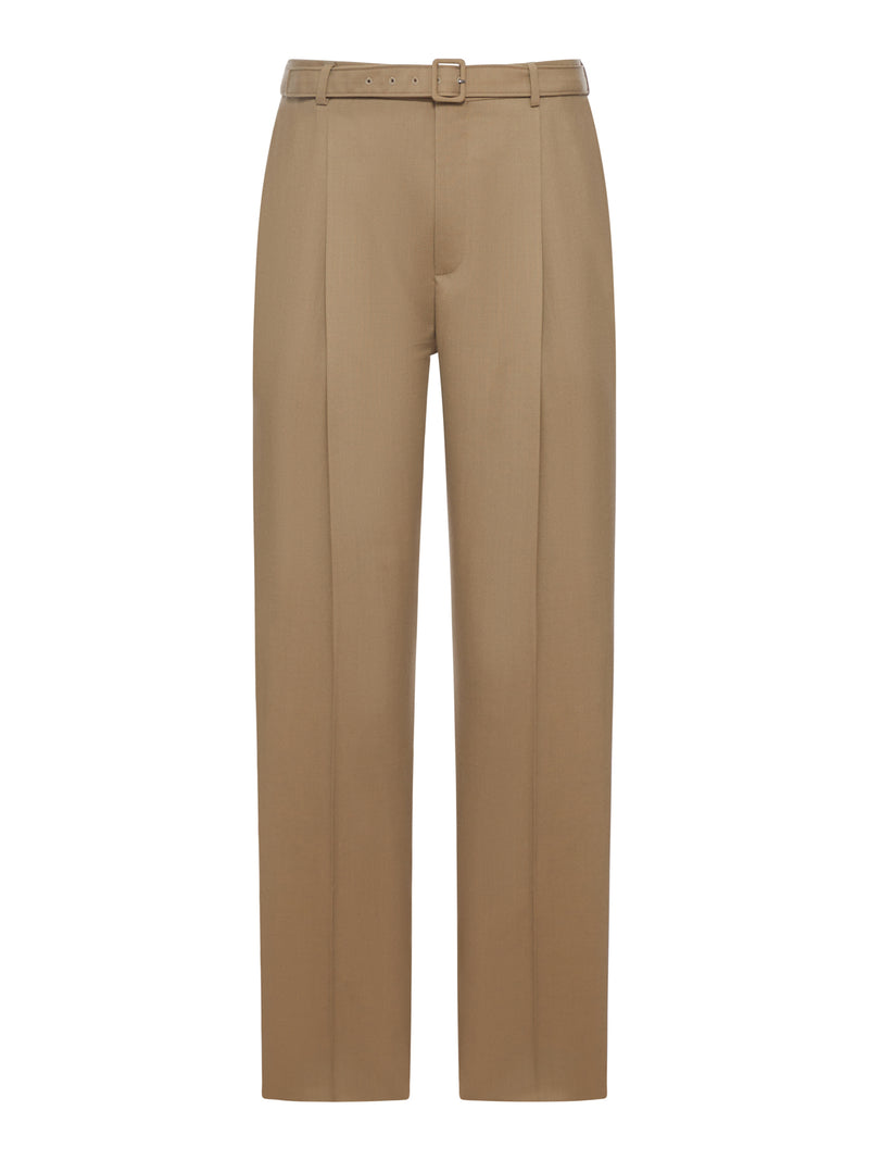 SLIM FIT WOOL AND MOHAIR TROUSERS