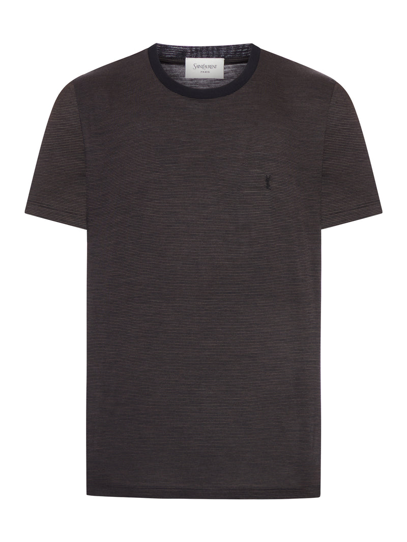 CASSANDRE T-SHIRT IN STRIPED WOOL