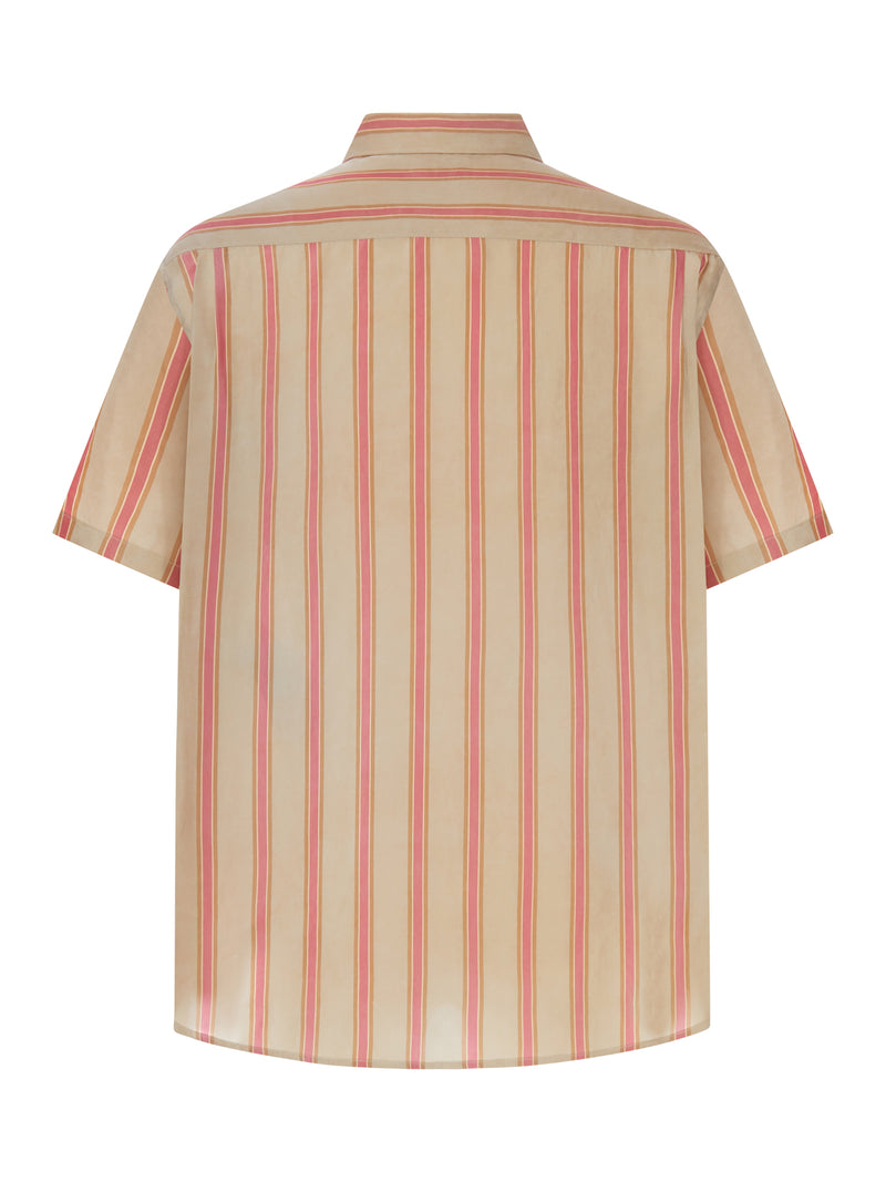 STRIPED CUPRO TWILL CHEMISE