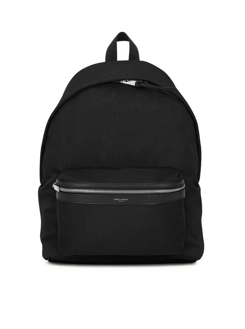 CITY BACKPACK IN CANVAS, NYLON AND LEATHER
