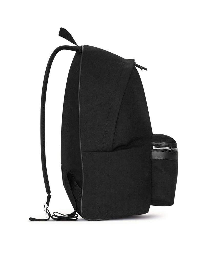 CITY BACKPACK IN CANVAS, NYLON AND LEATHER