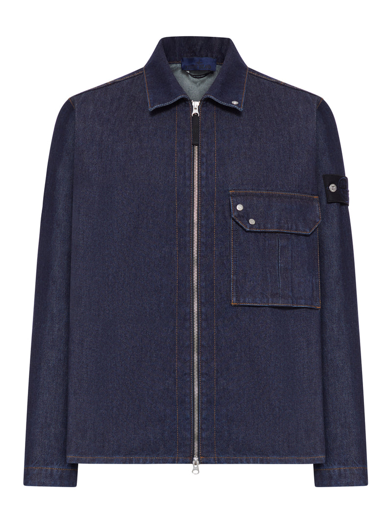 COTTON DENIM OVERSHIRT