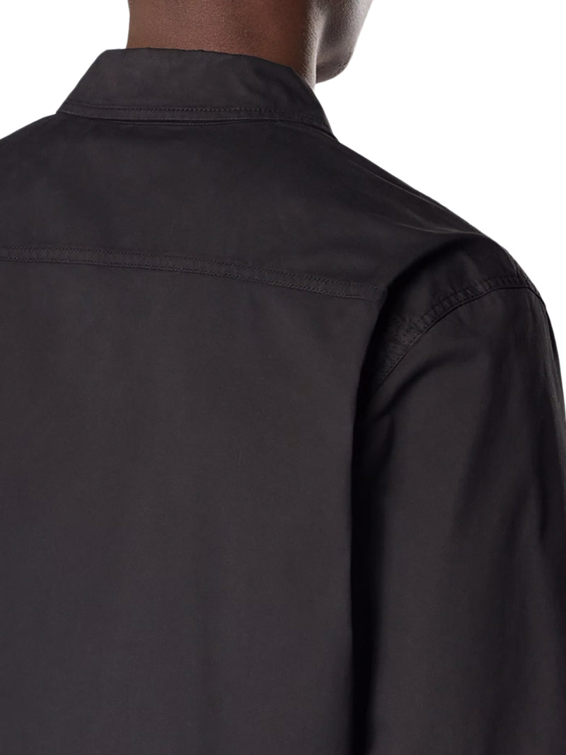 SHORT-SLEEVED SHIRT IN STRETCH ORGANIC COTTON TWILL