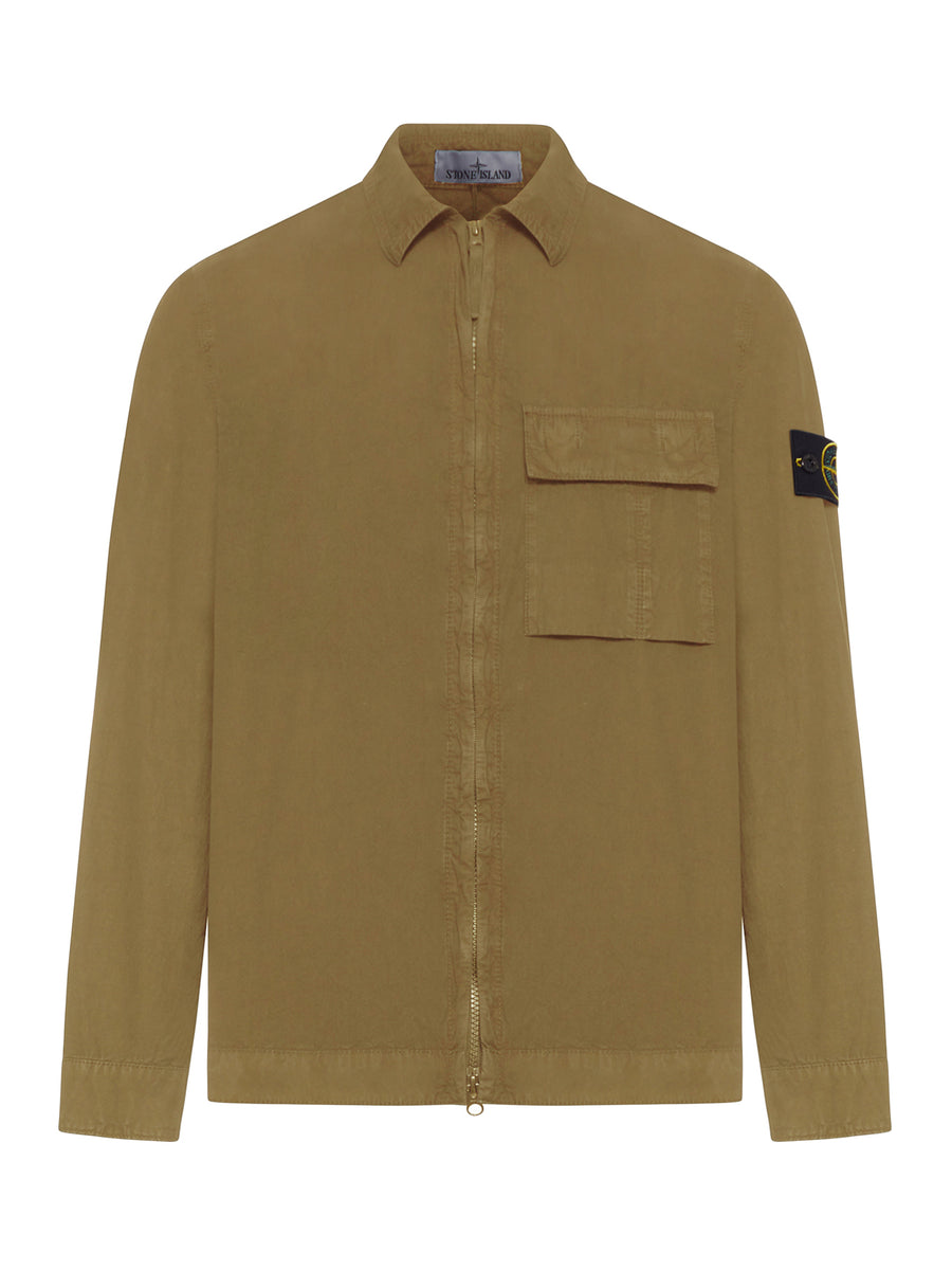 ORGANIC COTTON ZIP-UP OVERSHIRT WITH REMOVABLE BADGE – Suit Negozi Row