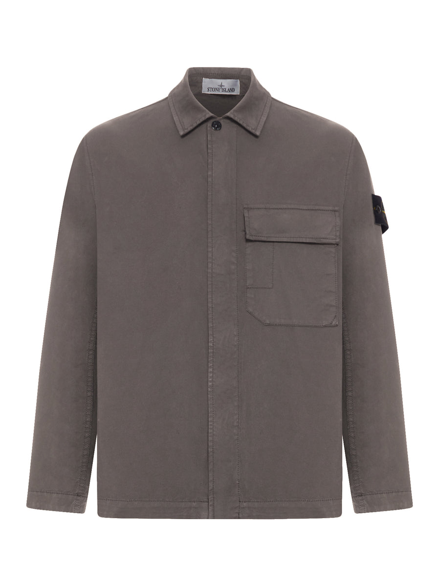 COTTON OVERSHIRT WITH CHEST POCKET AND REMOVABLE BADGE – Suit