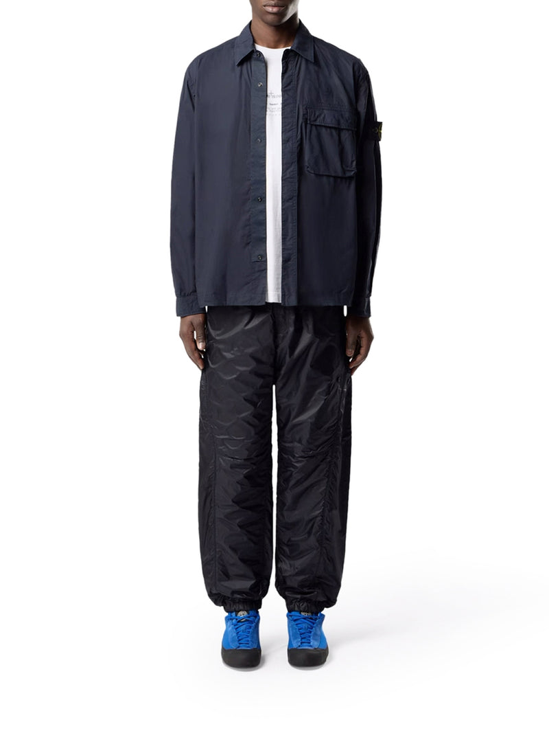 STRETCH COTTON CANVAS OVERSHIRT WITH FLAP POCKET ON THE CHEST