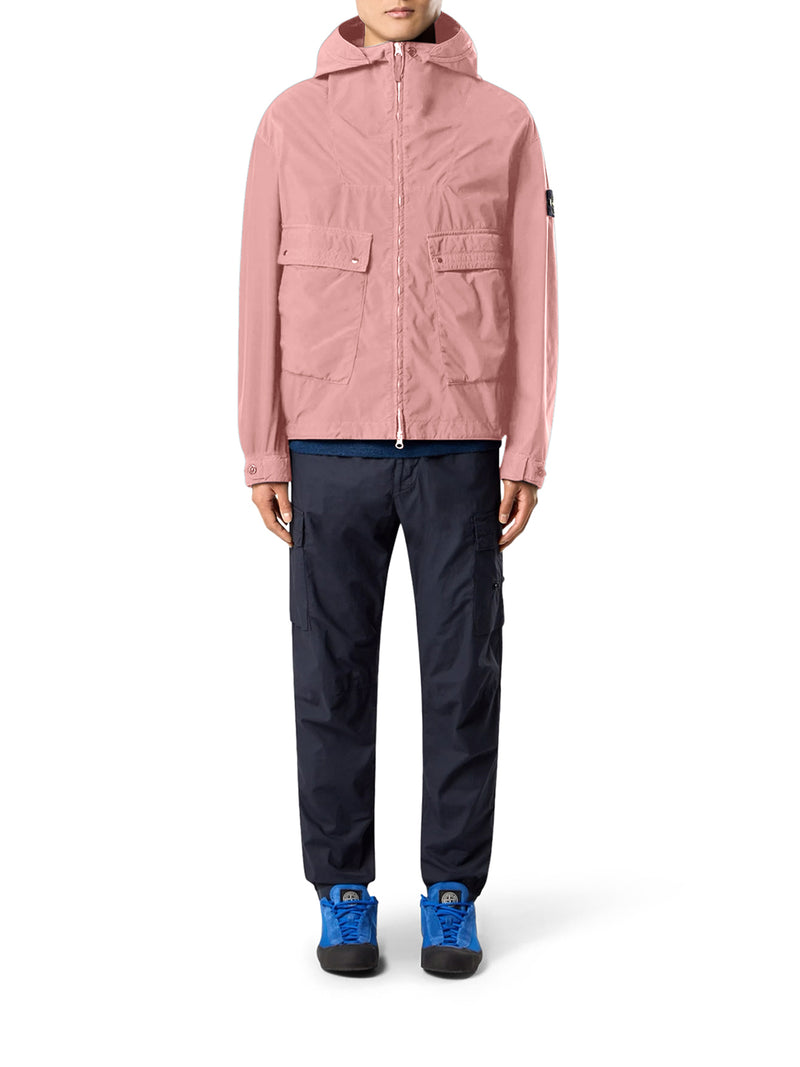 HOODED JACKET IN DROP-RESISTANT TECHNICAL FABRIC