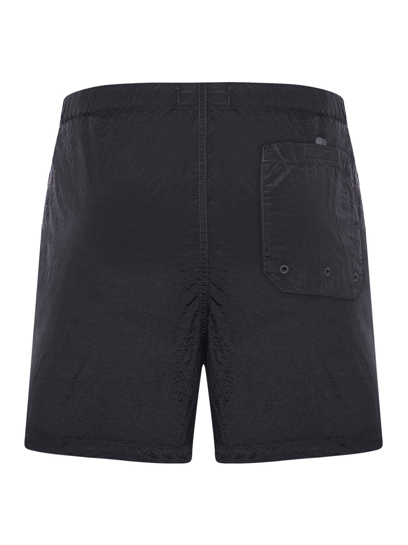 BLACK COMPASS LOGO SWIMSUIT