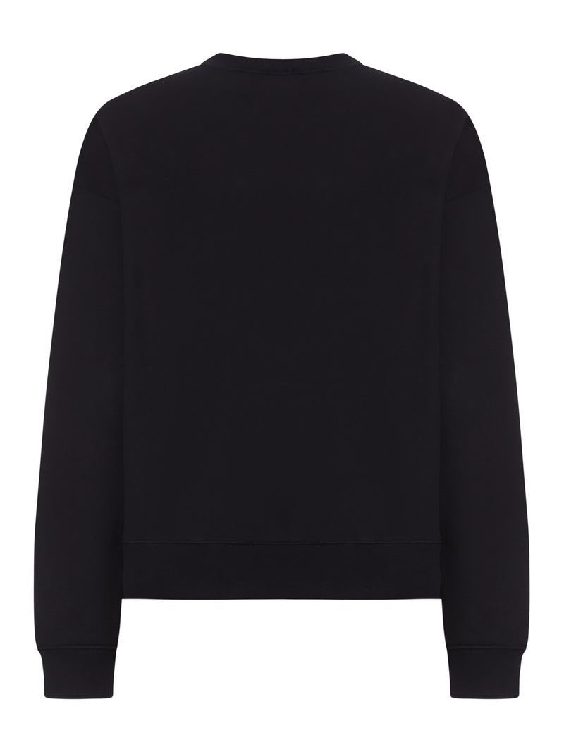 BRUSHED COTTON JERSEY SWEATSHIRT WITH LOGO