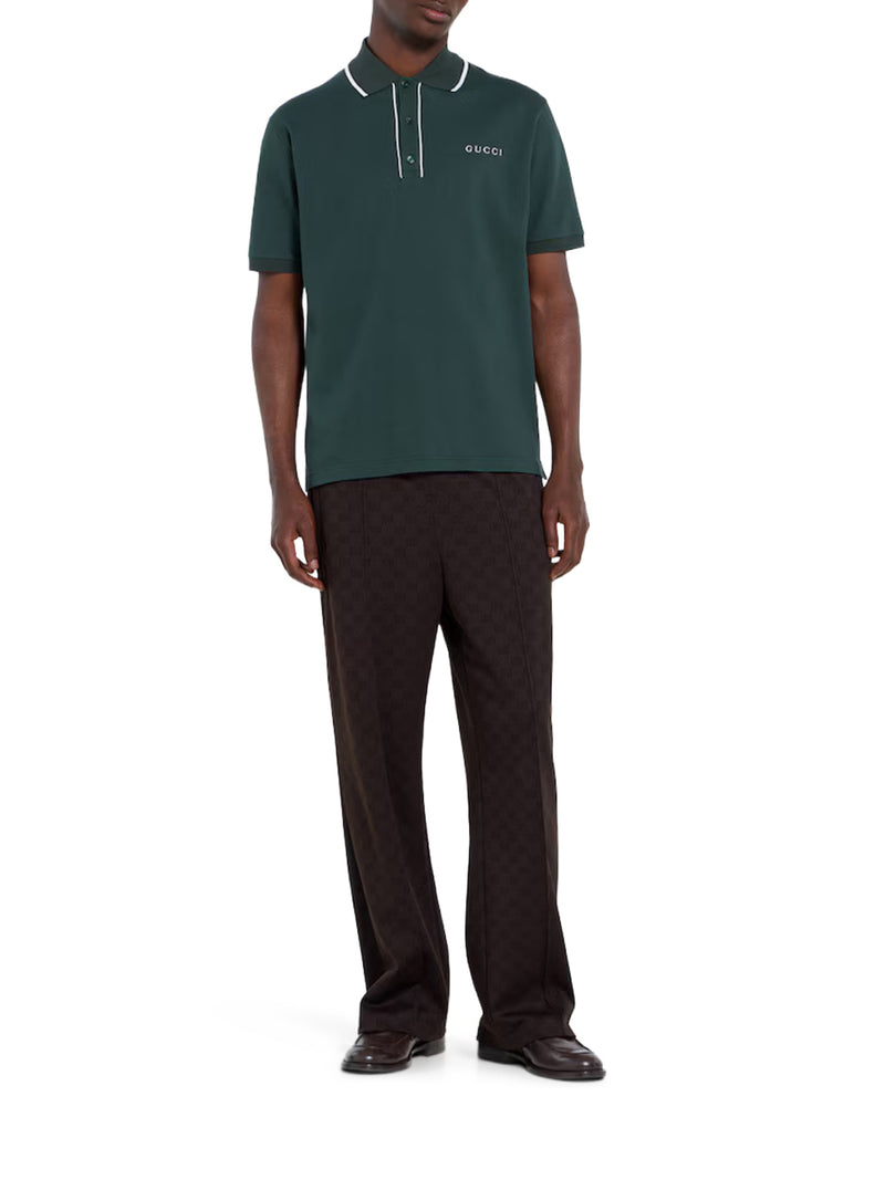 COTTON PIQUET POLO SHIRT WITH EMBROIDERED LOGO