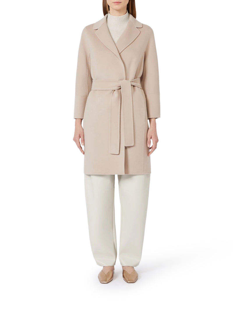 ARONA SHORT COAT IN BEIGE ROSE WOOL
