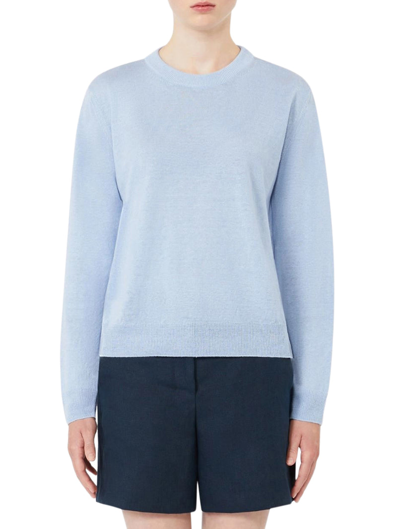 CREW NECK SWEATER IN LINEN YARN