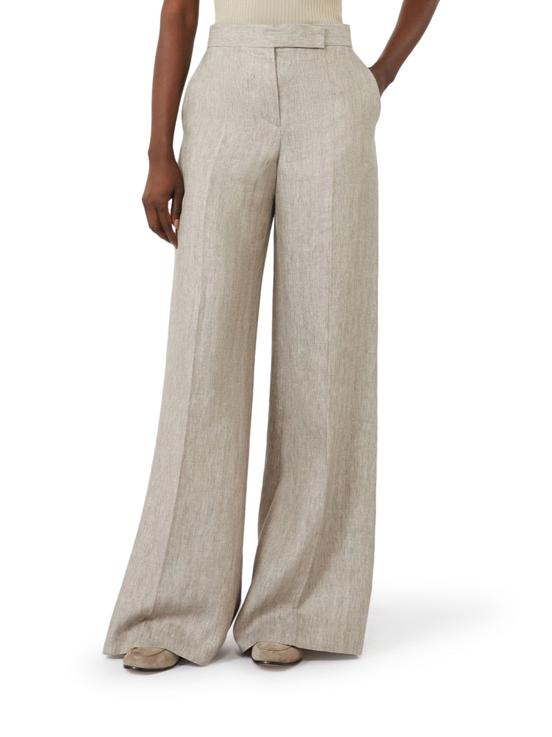 CHEVRON LINEN BATAVIA TROUSERS