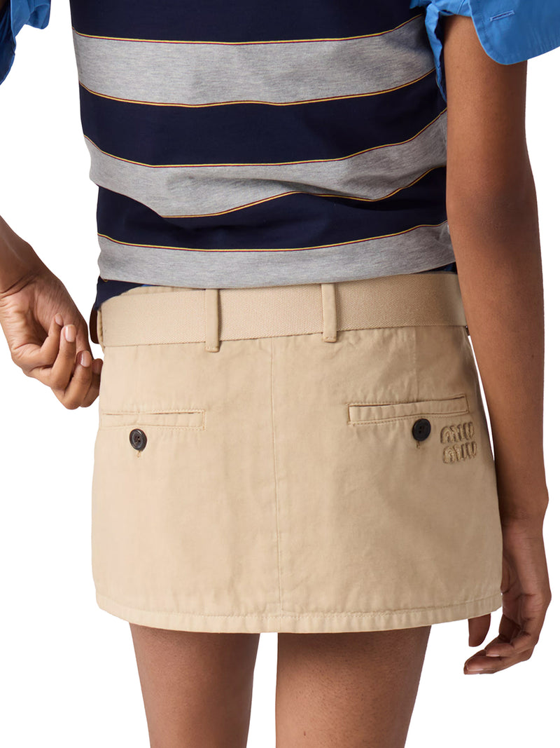 OLD GABARDINE MINISKIRT