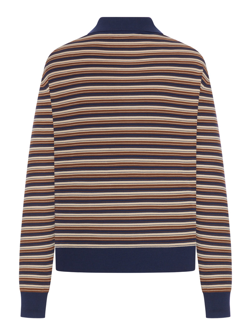 STRIPED WOOL POLO