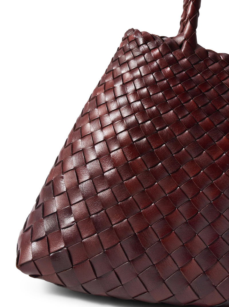 SANTA CROCE BIG WOVEN LEATHER BAG