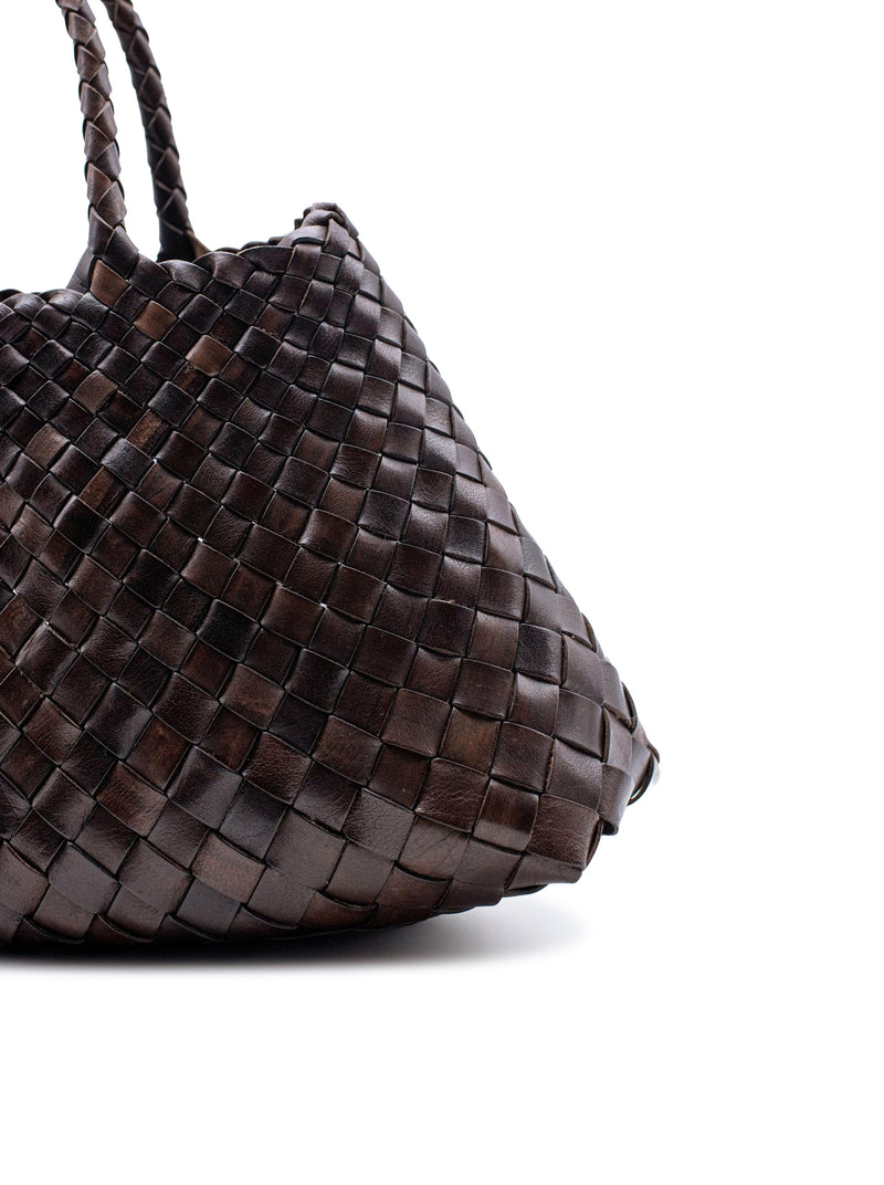 SANTA CROCE SMALL BROWN LEATHER BAG