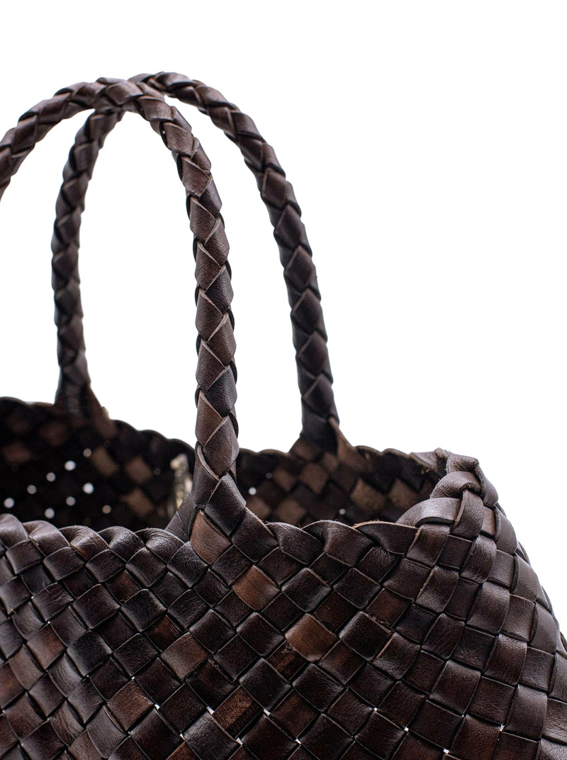 SANTA CROCE SMALL BROWN LEATHER BAG